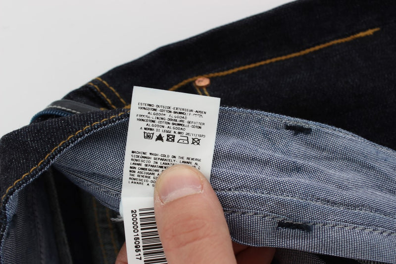 Jeans de luxe élégant en ajustement droit pour hommes