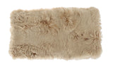 Elegant Alpaca Fur Shoulder Wrap in Beige