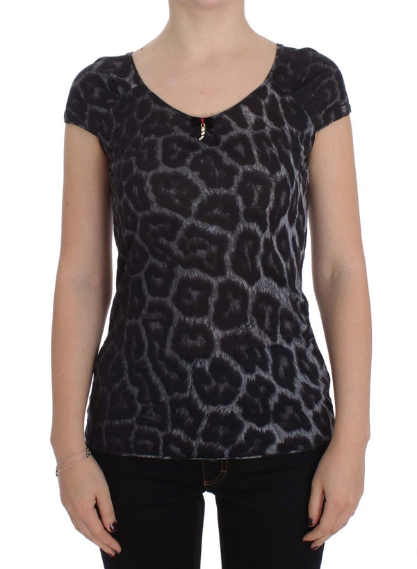 Top modal de leopardo elegante de Cavalli