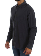 Camisa de algodón casual gris elegante