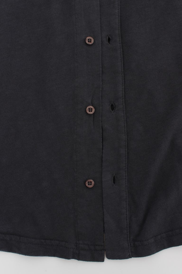 Camisa de algodón casual gris elegante