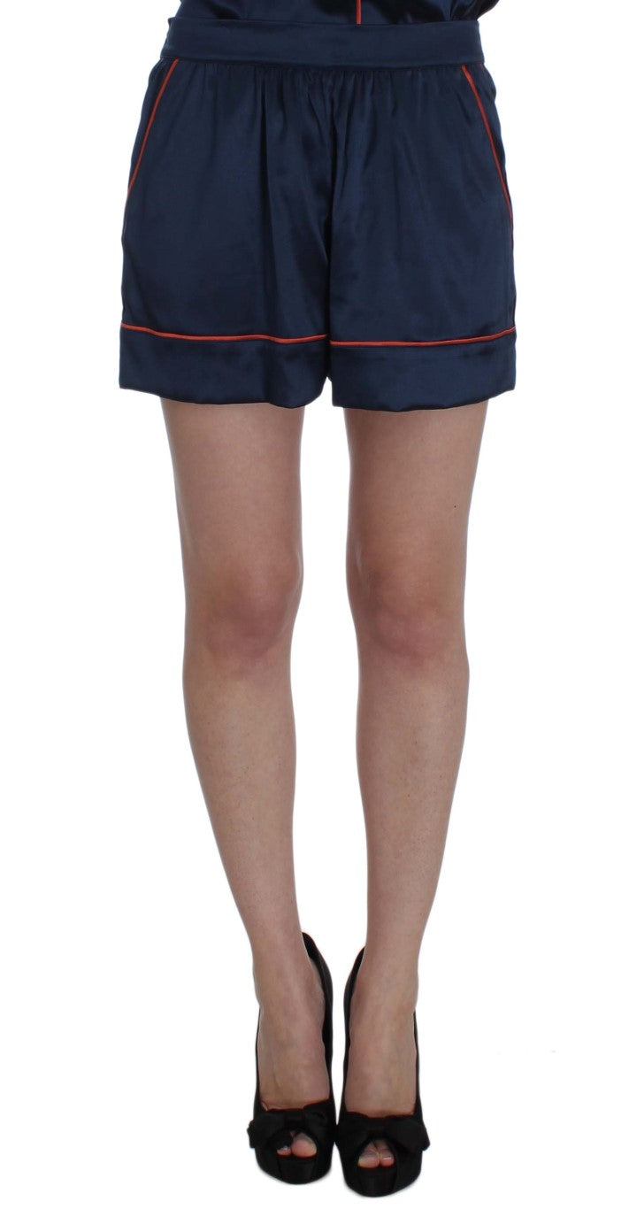 Elegante Seidenstreck -Mini -Shorts