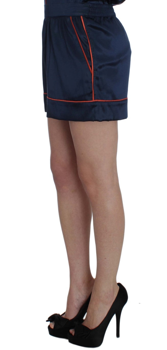 Elegante Seidenstreck -Mini -Shorts