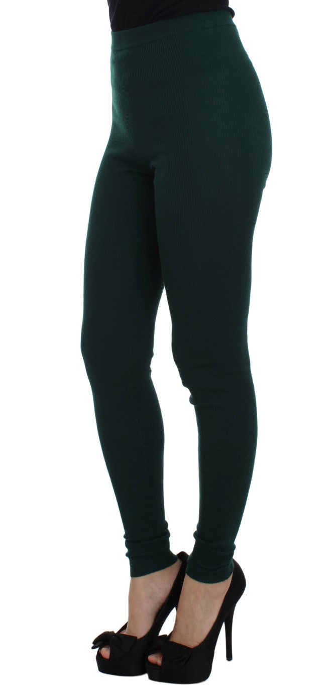 Emerald Treasure High Weist Cashmere Pants