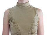 Glamouröser Gold Rollkragenpullover Top