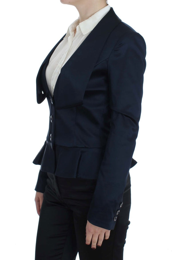 Elegant Blue Blazer Veste avec designer Flair