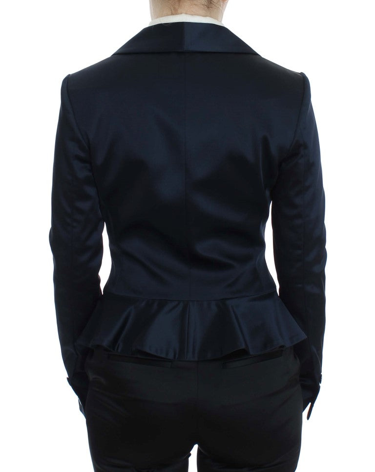 Elegante giacca blazer blu con stile designer