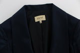 Elegante giacca blazer blu con stile designer