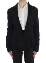 Elegante chaqueta de blazer estirado negro