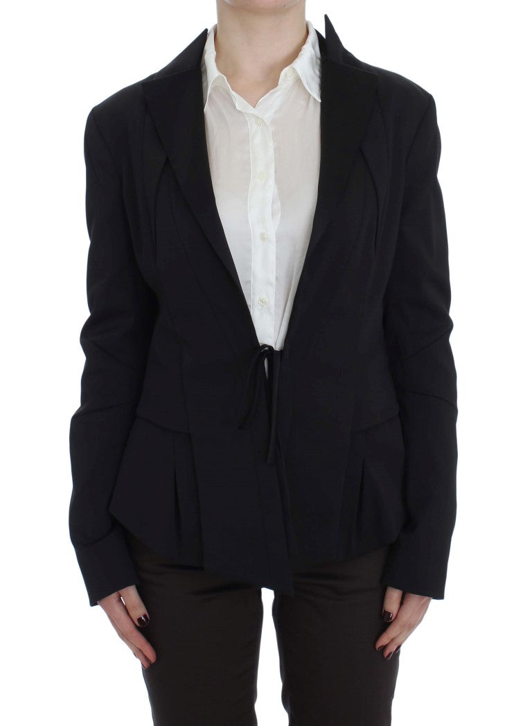 Elegante giacca blazer elasticizzata nera