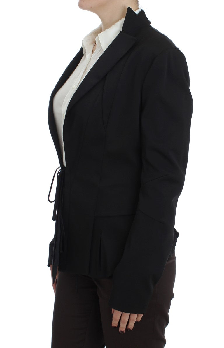 Elegante chaqueta de blazer estirado negro