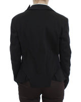 Elegante chaqueta de blazer estirado negro