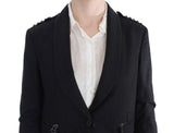 Elegant Grey Gold Gutton Blazer Jacket