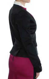 Blazer chic nero e rosa singolo