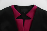 Blazer chic nero e rosa singolo