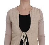 Eleganter rosa Wickelpullover -Baumwollstrick