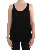 Sleek Black Cami Blouse Tank Toqule