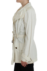 Κομψό White Wrap Trench