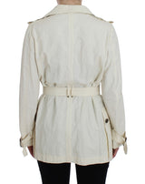 Κομψό White Wrap Trench