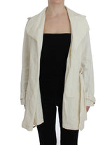 Κομψό White Wrap Trench