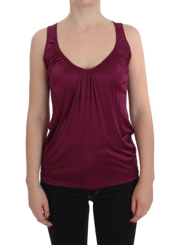 Elegante blusa Purple Rayon Cami