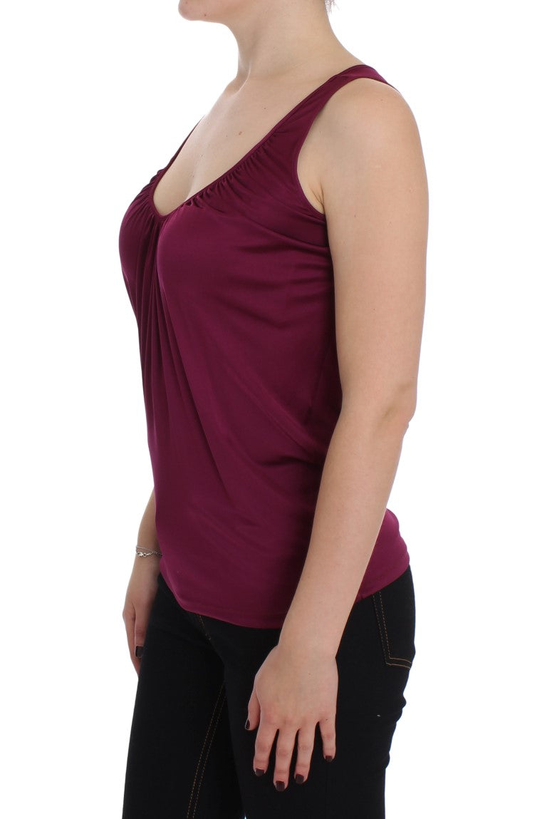 Κομψή μπλούζα Cami Purple Rayon