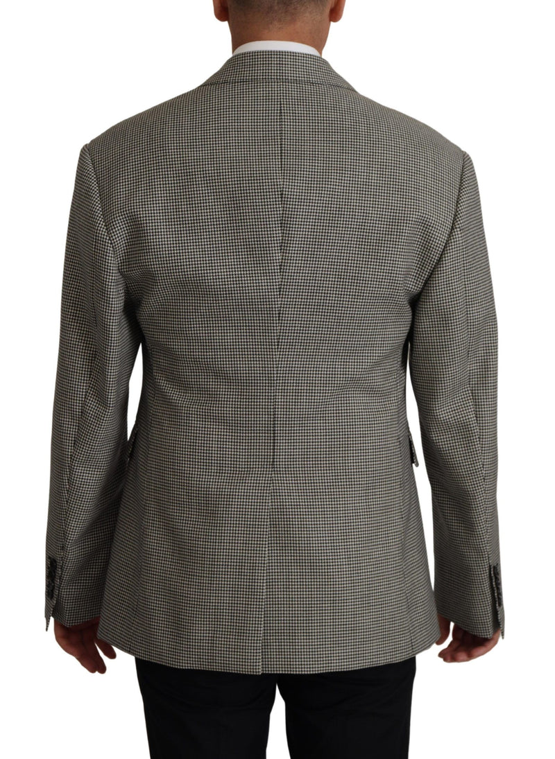 Eleganter grau karterter Wollblazer