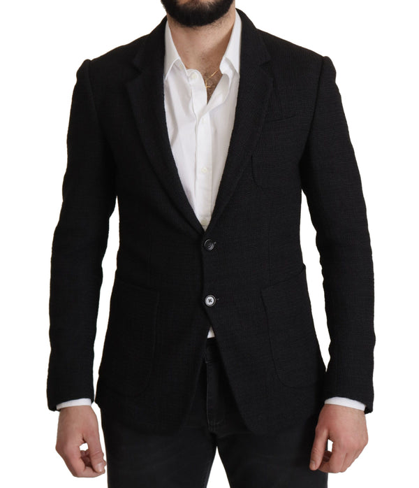 Elegante blazer di lana a petto singolo