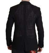 Elegante blazer di lana a petto singolo