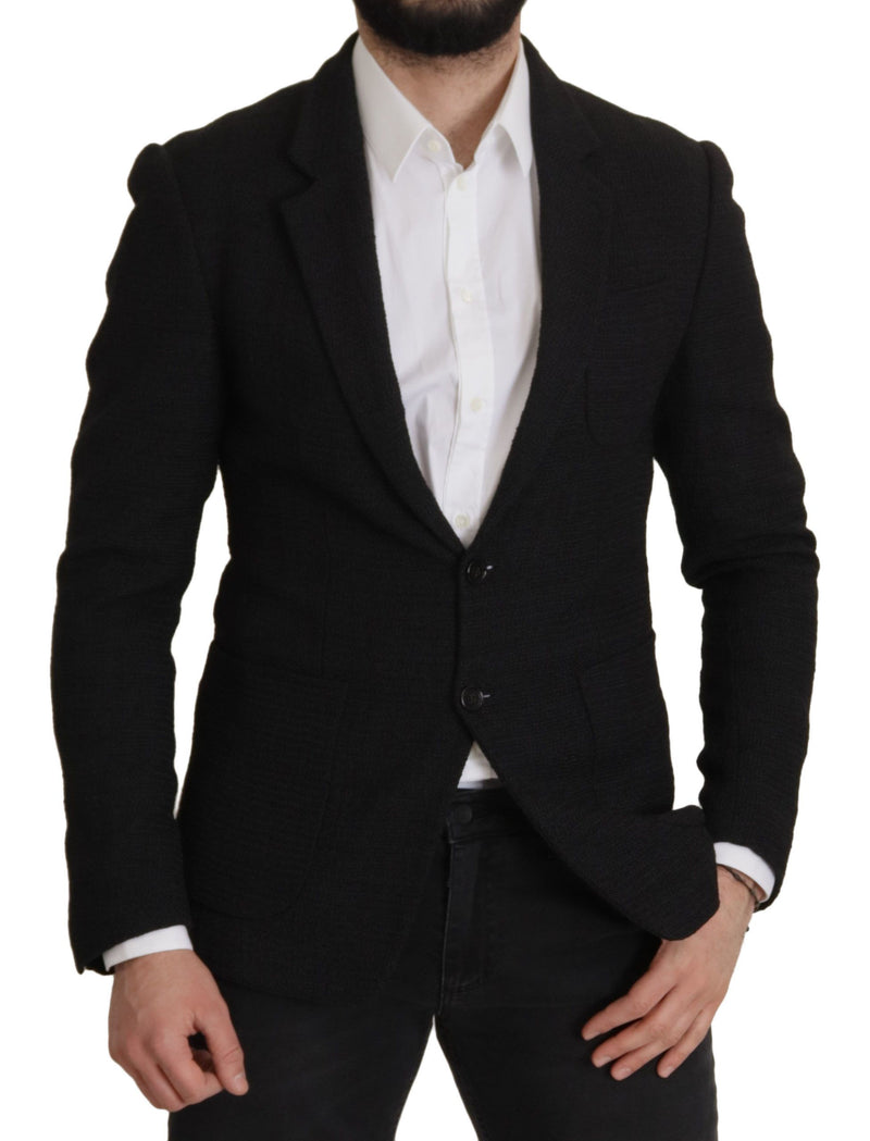 Elegante blazer di lana a petto singolo