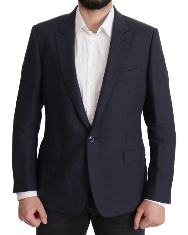 Eleganter Leinen Single Breasted Blazer