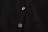 Elegante blazer di cotone nero Taormina