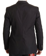 Eleganter Taormina Black Cotton Blazer