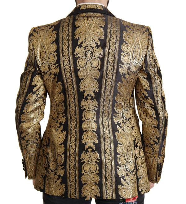 Elegante blazer jacquard a petto singolo