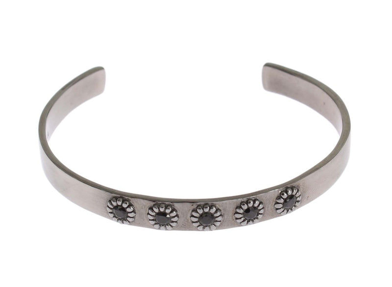 Κομψό Nialaya Silver CZ Bangle για αυτήν