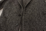 Exquisite Gray Herringbone Blazer Jacket