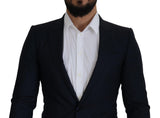 Elegant Single Breasted Wool Silk Blazer