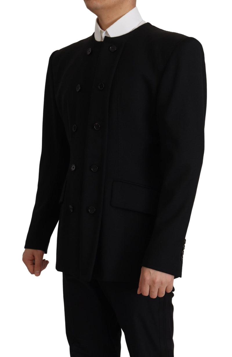 Eleganter schlanker fit doppelt baceed Wollblazer