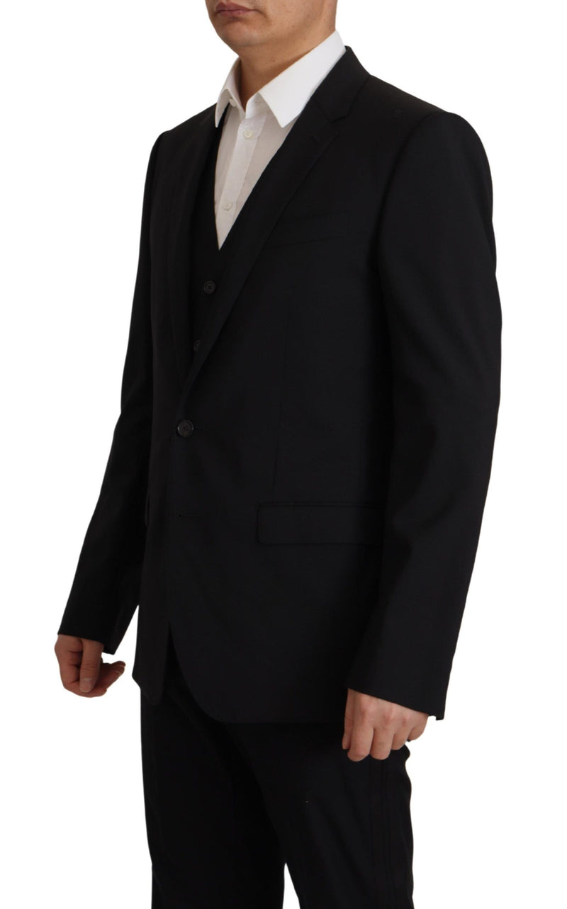 Elegante Blazer de Martini Negro y Jazer de chaleco