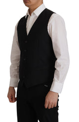 Elegante Blazer de Martini Negro y Jazer de chaleco