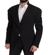 Eleganter Single Breasted Wool Blazer