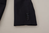 Elegante Blazer Slim Blazer Slim Navy Wool