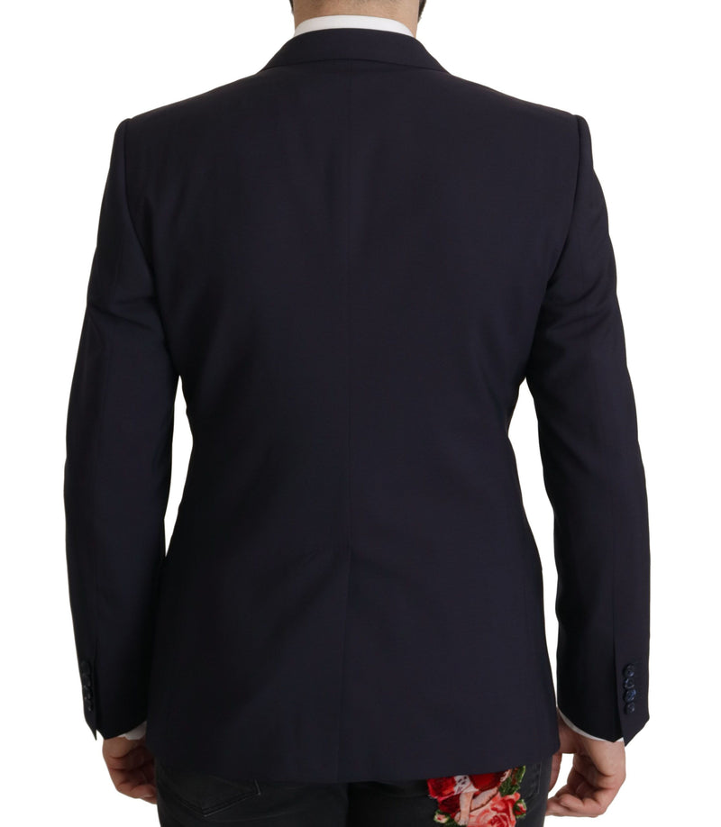 Elegante Blazer Slim Blazer Slim Navy Wool