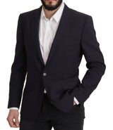 Elegante Blazer Slim Blazer Slim Navy Wool