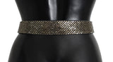 Embellished Sequined Wide Waist Belt