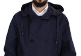 Elegante doppelte Blue Parka-Jacke