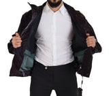 Elegante Bordeaux -Kragenjacke