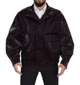 Elegante Bordeaux -Kragenjacke