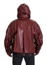 Elegant Bordeaux Full Zip Cabined Veste