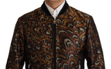 Elegante chaqueta de blusón marrón